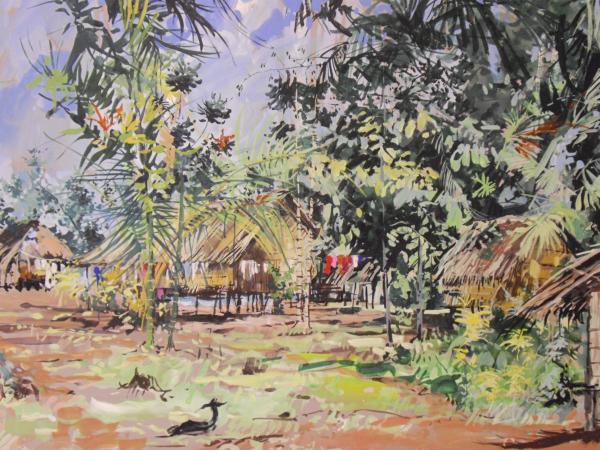 Michel BELLION - Village mélanésien