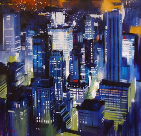 Yong-Man KWON - New-York by night  100x100