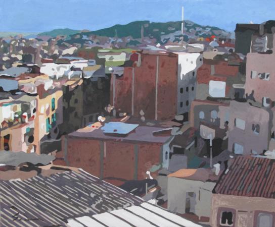 Jacques GODIN - 2016 Les toits de Barcelone (3) 25x31