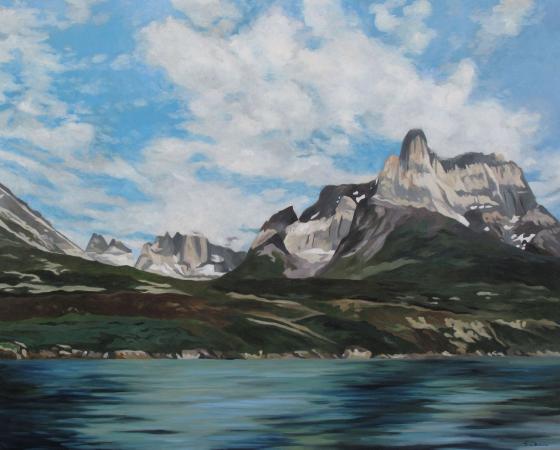 Jacques GODIN - 2020 Un château dans les nuages, huile sur toile, 130 x 162 cm